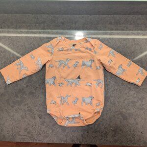 Monica + Andy cute Halloween dog print bodysuit size 12-18m